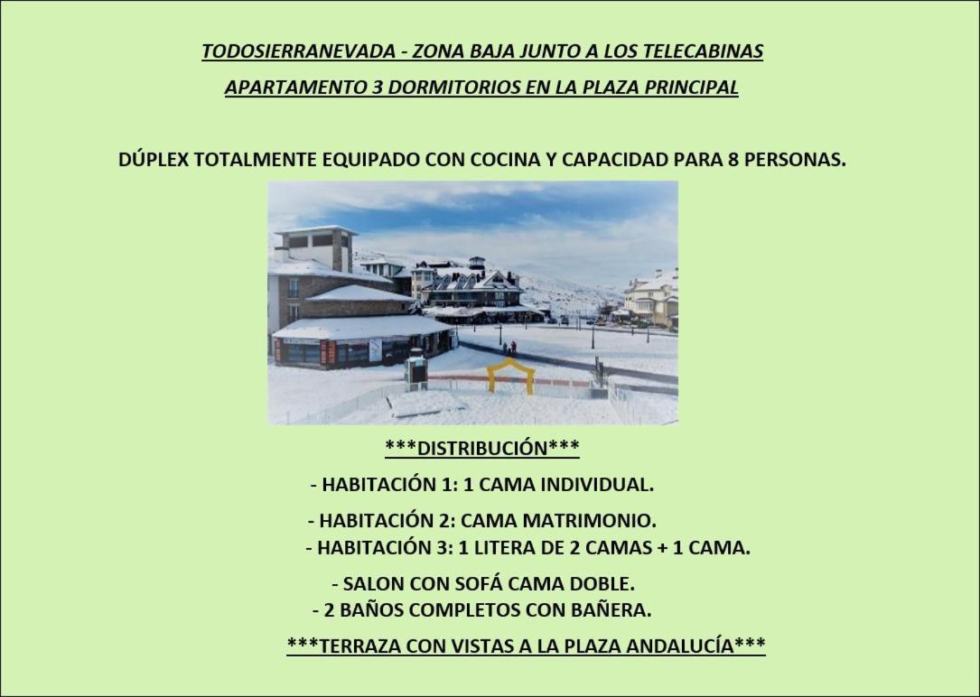 Ski & Snow Apartmentos By Todosierranevada - Plaza Principal Junto A Los Telecabinas Sierra Nevada Kültér fotó